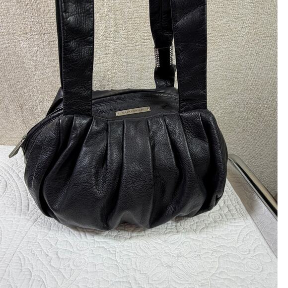 Renato Angi Women’s Black Soft Genuine Leather Shoulder Bag Purse Italy Made - Picture 2 of 14